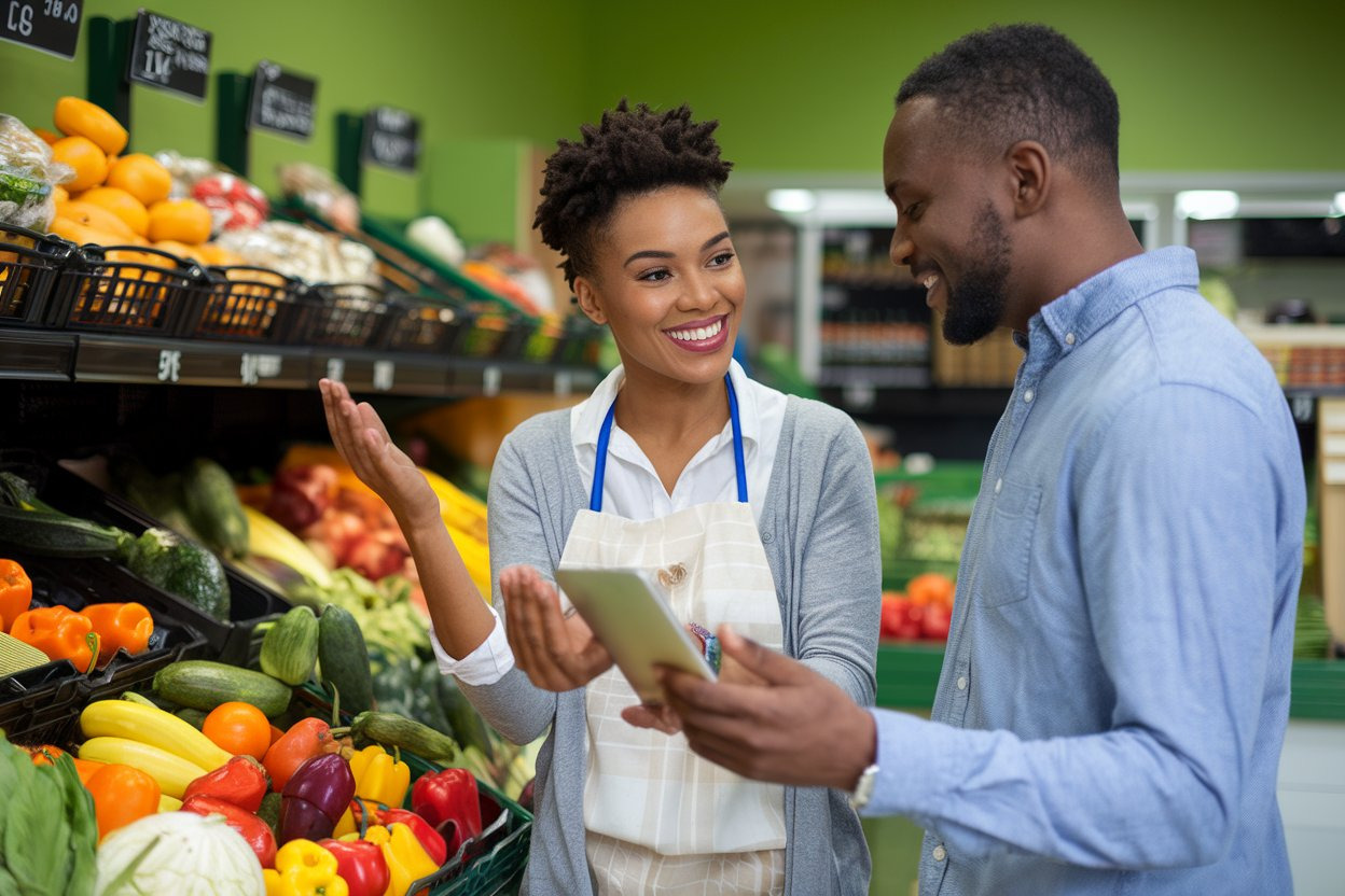 Healthy eating with fresh vegetables
